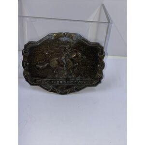 VTG Wells Fargo Pony Express Belt Buckle Brass Plate Since 1852